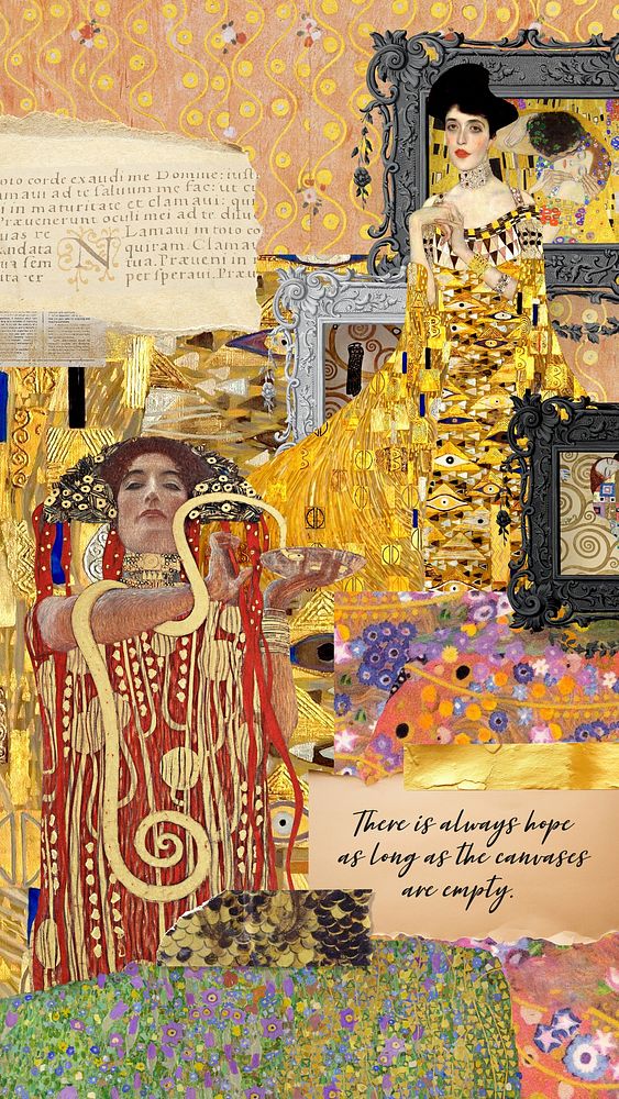 Klimt quote Facebook story template