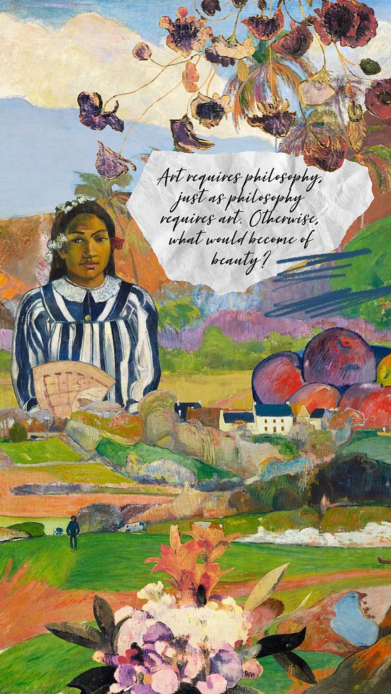 Paul Gauguin quote Facebook story template