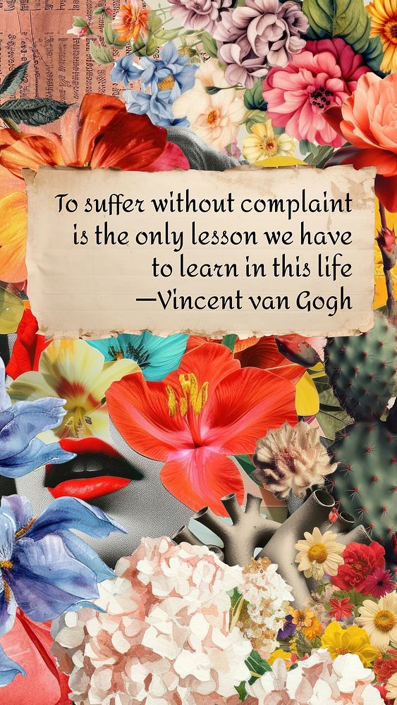 Van Gogh quote Facebook story template