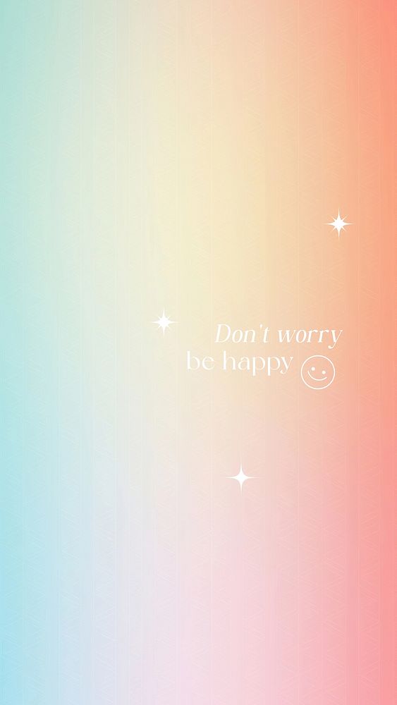 Don't worry be happy mobile wallpaper template