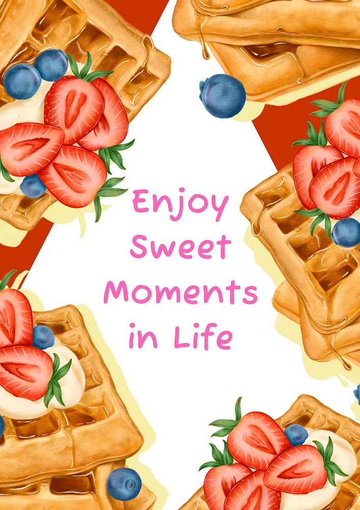 Sweet moment quote poster template
