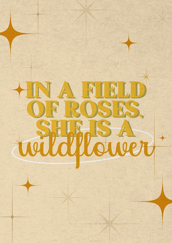 Flower quote poster template