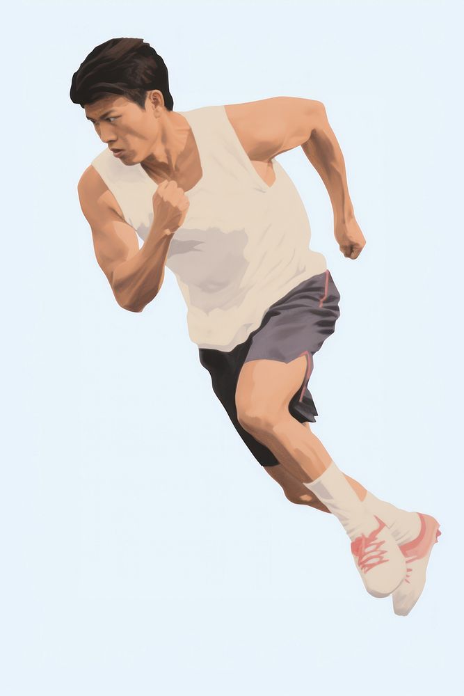 An asian man playing soccer footwear sports shorts.