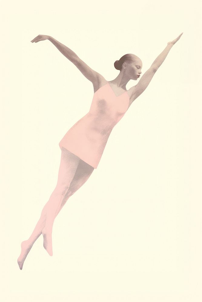 A woman in ballet pose dancing sports adult.