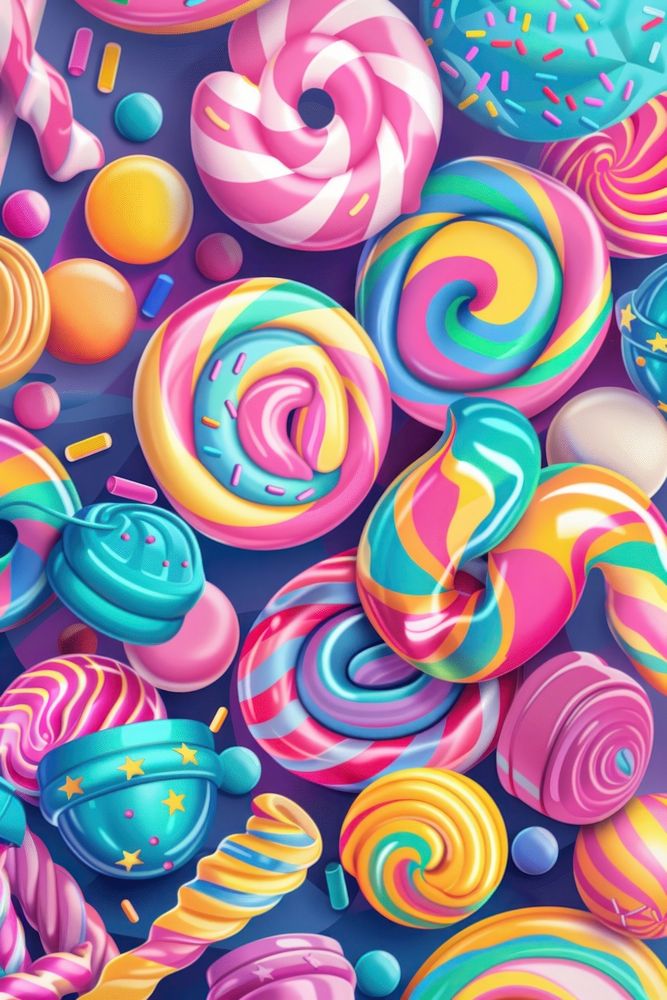 Colorful candy on contrast background confectionery backgrounds lollipop.