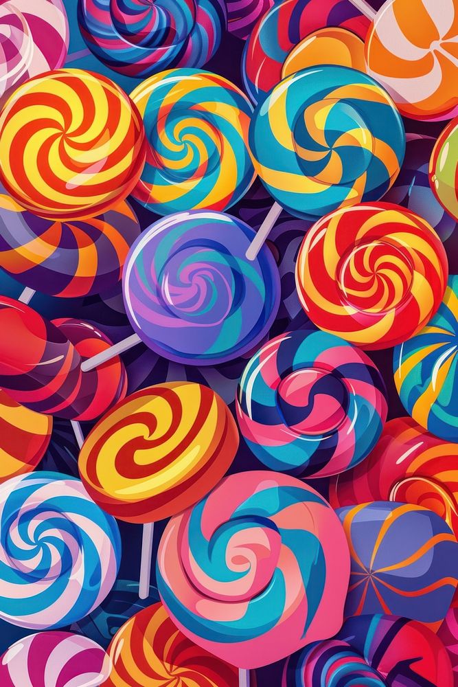 Colorful candy on contrast background confectionery backgrounds lollipop.