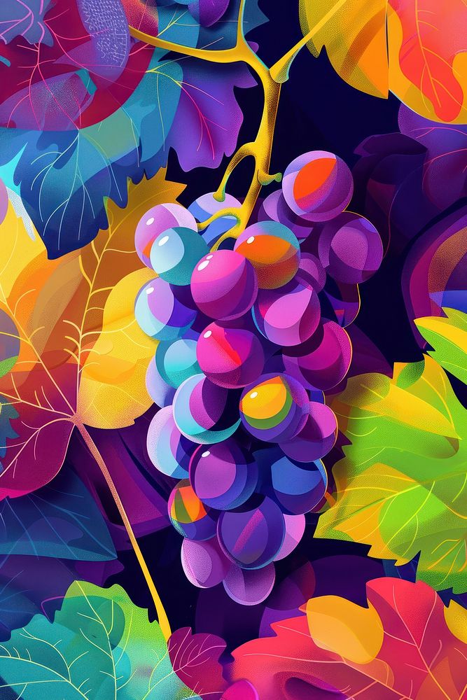 Colorful grape on contrast background grapes backgrounds plant.