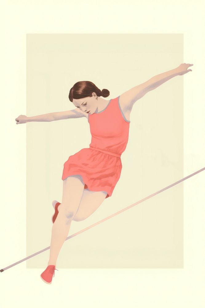 A girl with braces sports gymnastics flexibility.