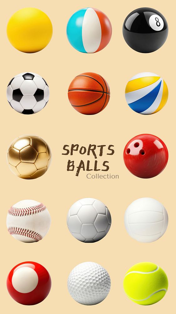 Sport ball design element set