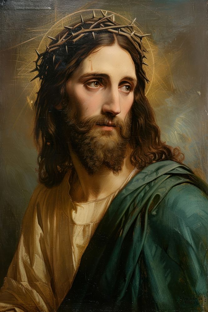 Art painting portrait jesus.