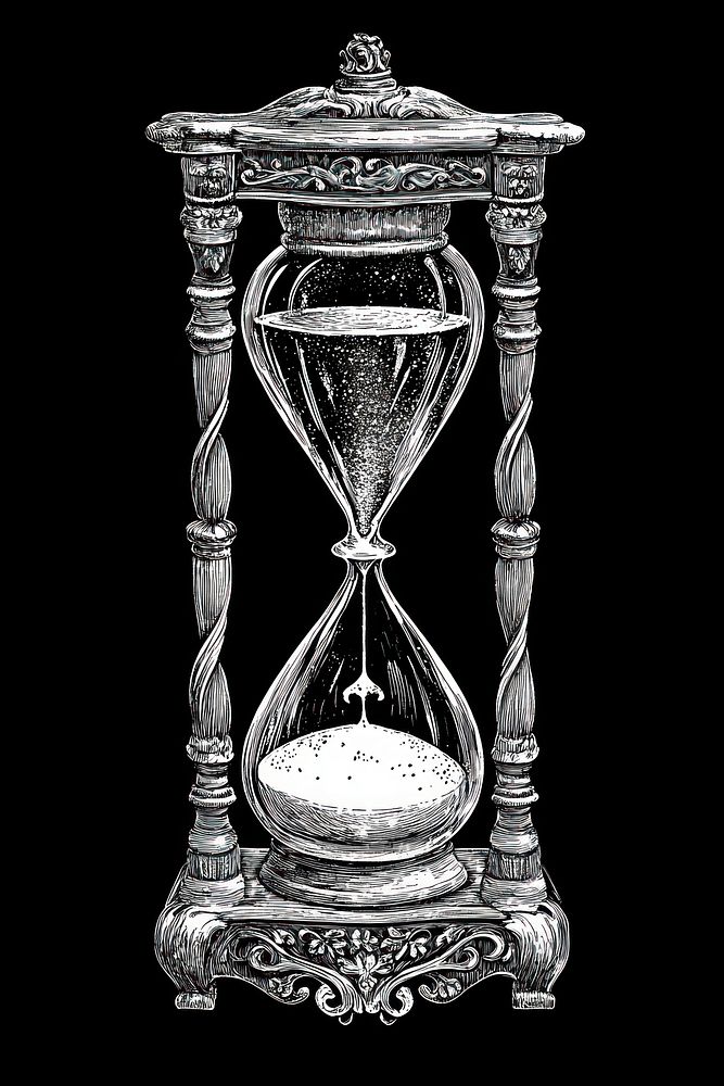 Hourglass hourglass illustration vintage.