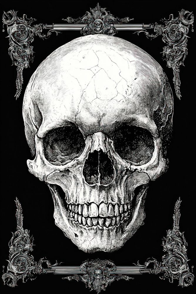 Skull illustration skull art.