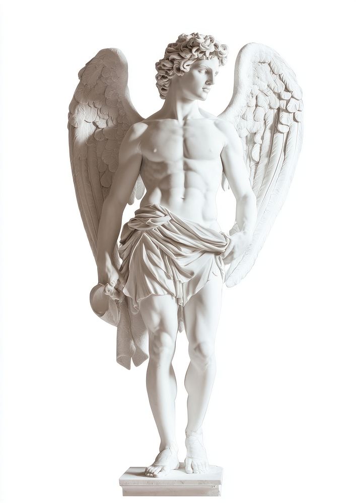 Real greek angle sculpture angel white renaissance.