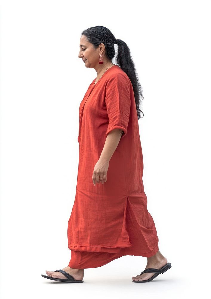 Real woman south asian female dress side.