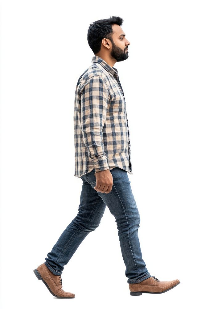 Real man south asian background isolated shirt.