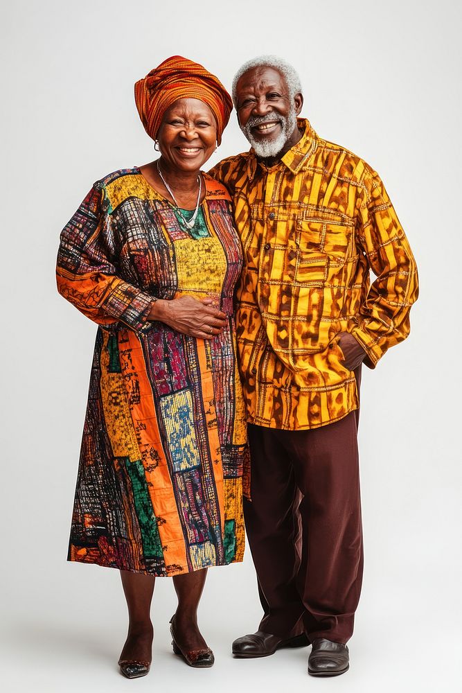 African senior couple clothing seniors photo.