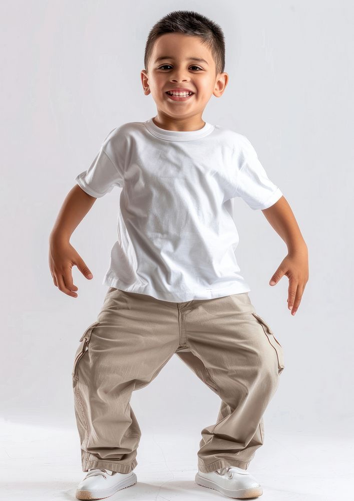 Latino boy is Dancing happy photography t-shirt.