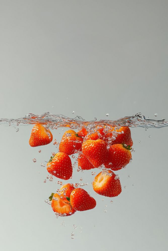 Many strawberries strawberry water photography.