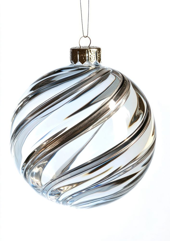 Crystal clear christmas ball ornament elegant round.