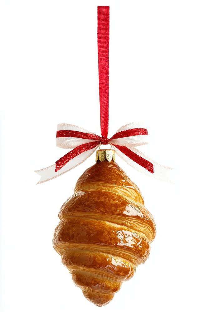 Croissant Christmas Bauble croissant christmas ornament.