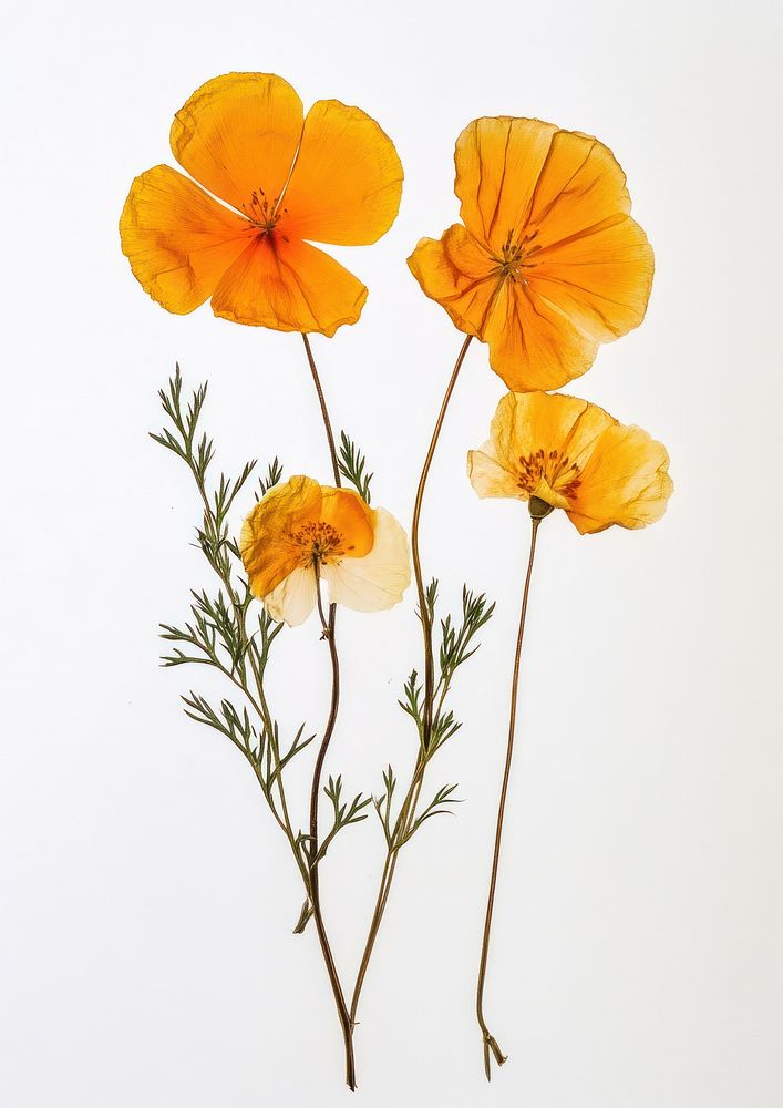 Real Pressed california poppy flowers poppies pressed.