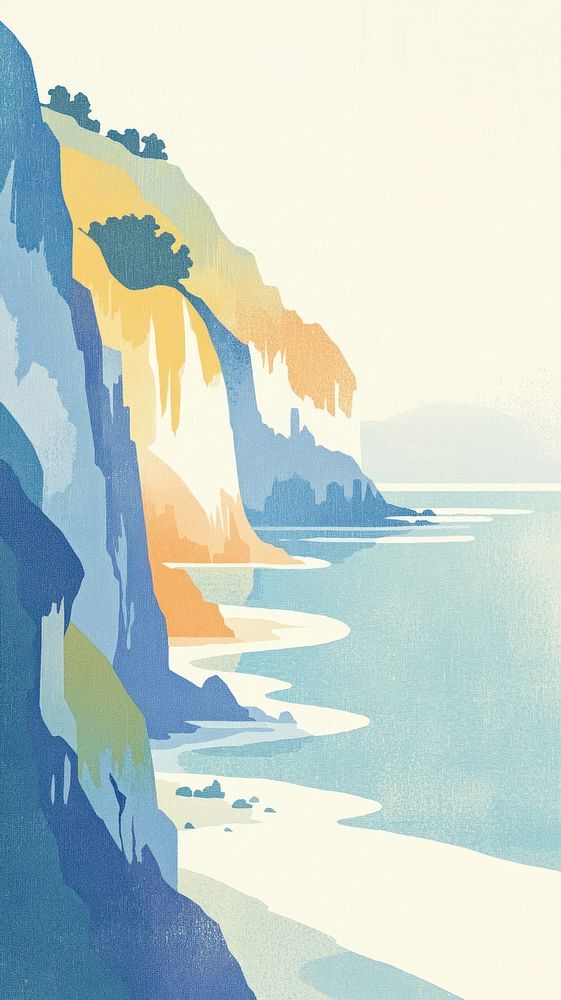 Cliff wallpaper cliffs mobile pastel.