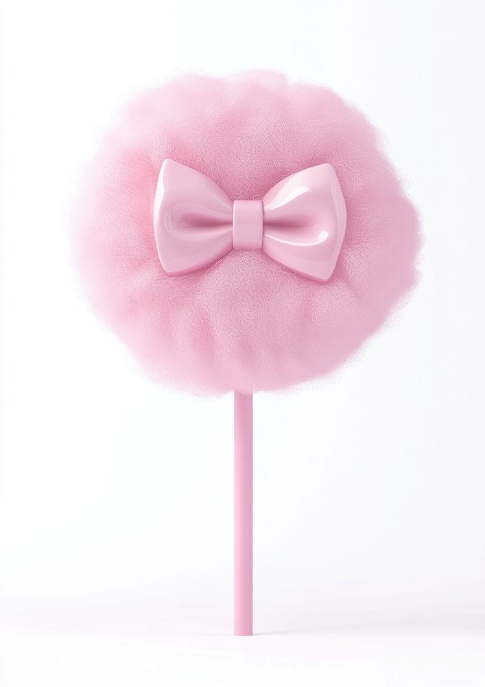 3d coquette cotton candy illustration sweets pink.