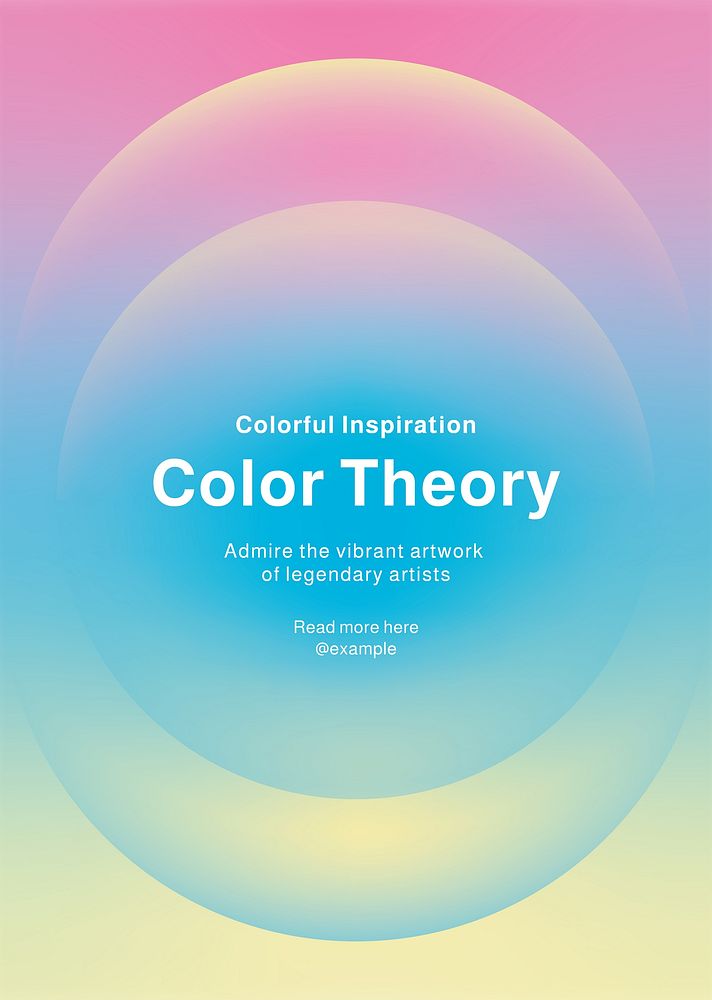 Color Theory poster template vector