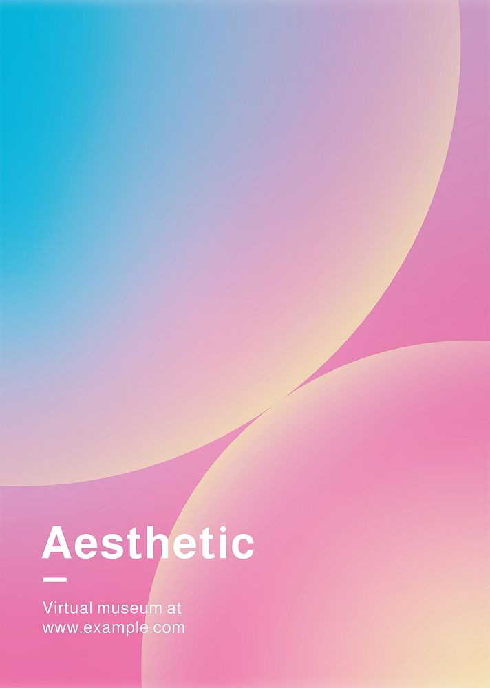 Aesthetic art museum poster template vector