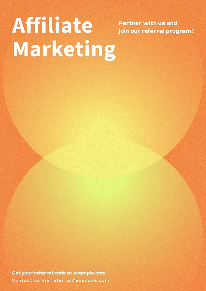 Affiliate marketing gradient poster template