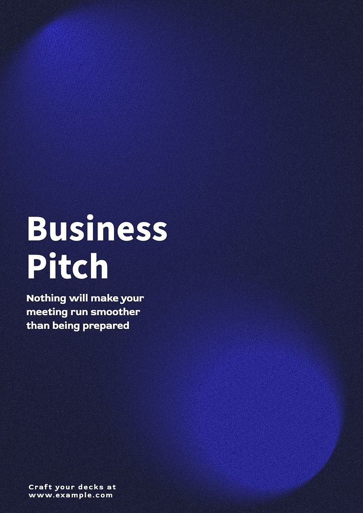 Business pitch gradient poster template