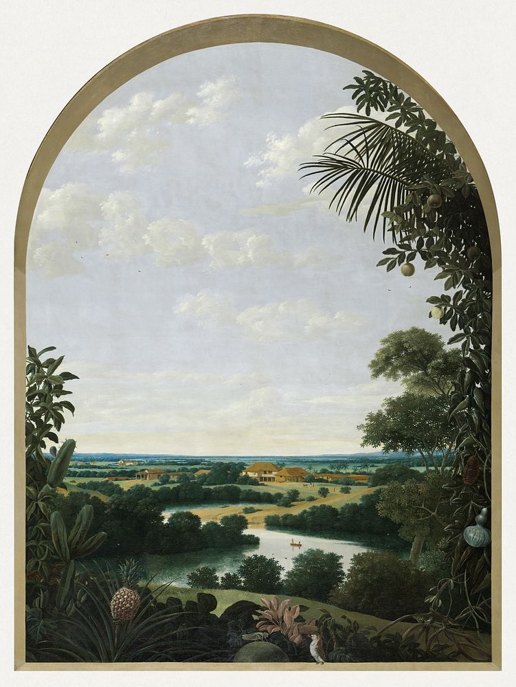 Landscape in Brazil (1652) by Frans Jansz Post. Digitally enhanced by rawpixel.