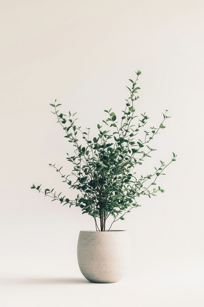 Indoor house plant minimalist pot decoration.