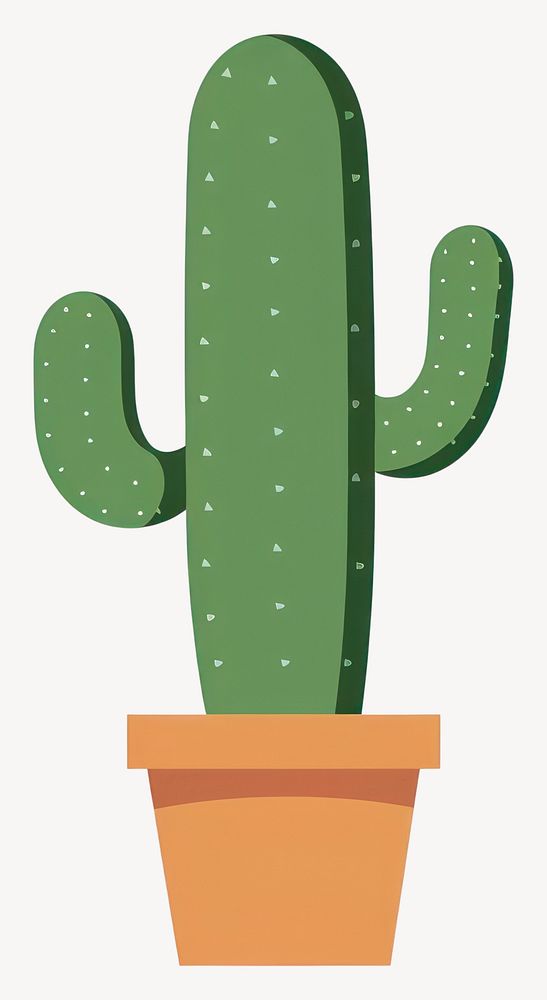 Cactus illustration simple plant vector