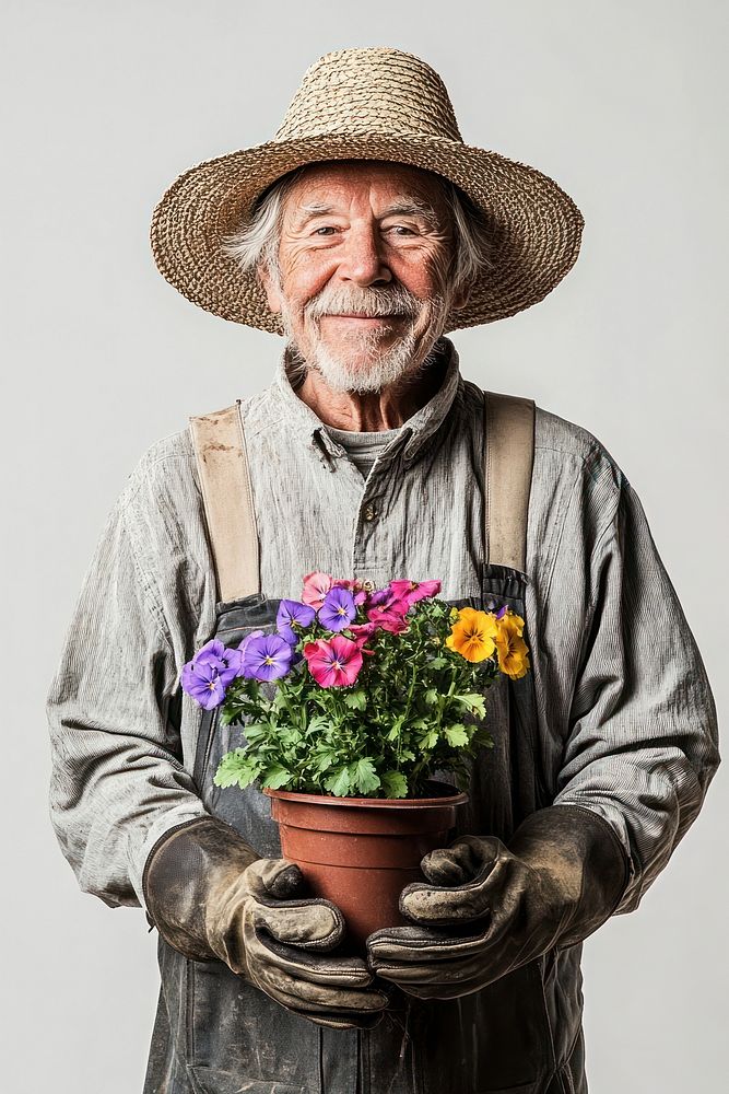 Senior Gardener gardening gardener gloves.