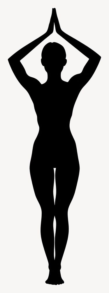 Athletic woman silhouette yoga fitness vector