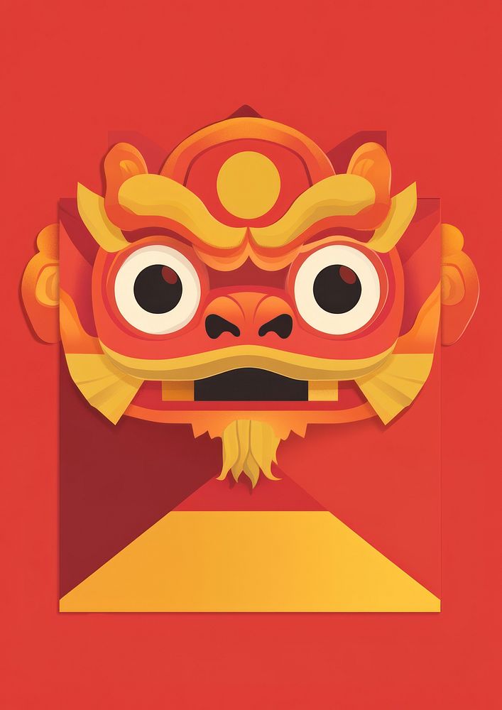 Red envelope design illustration chinese gold.