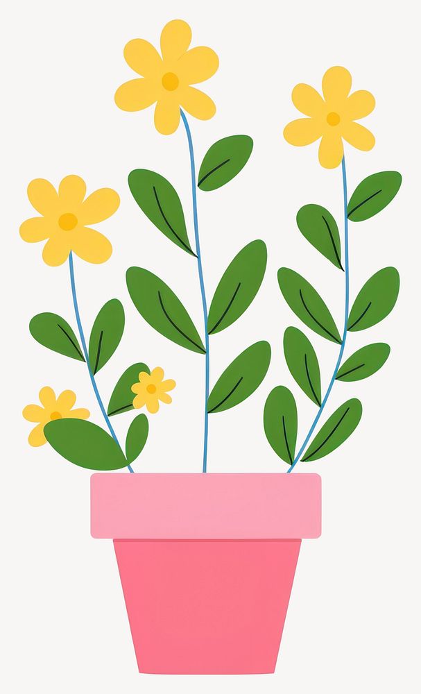 Wildflower flowers plant illustration vector