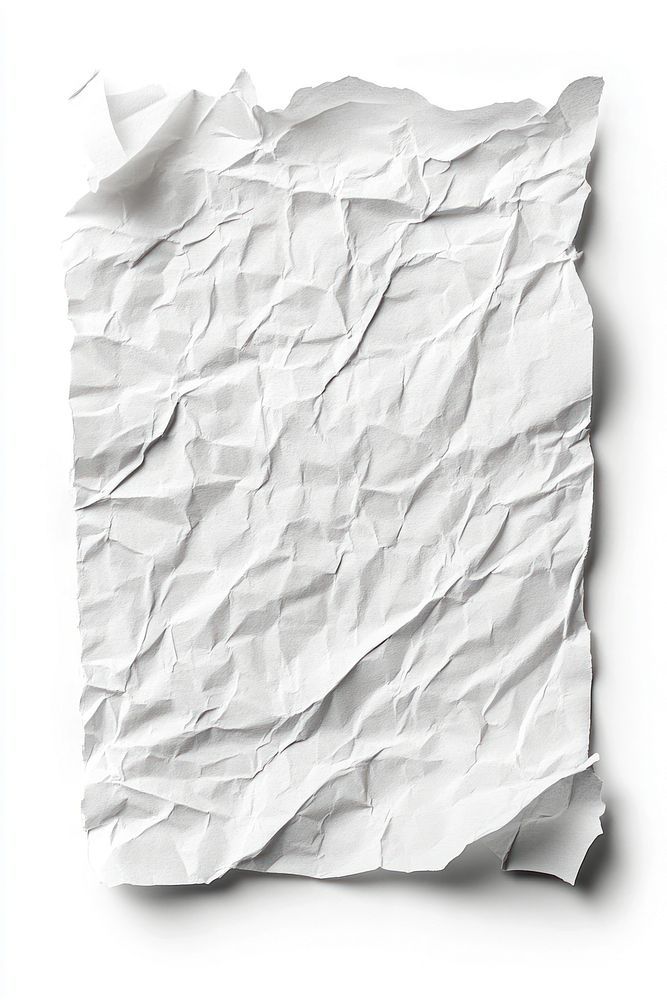 Notebook paper background white crumpled.