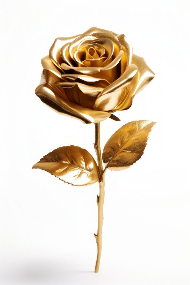 Gold rose flower decoration sculpture.