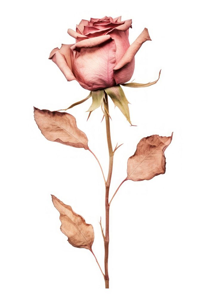 Rose flower dried art.