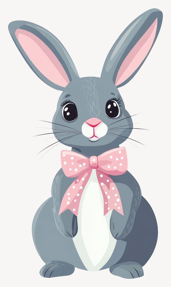 A bunny with ribbon illustration animal rabbit vector