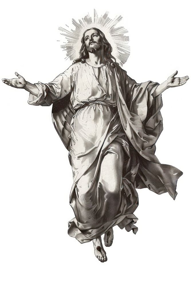 Illustration of Jesus illustrated ascension religious.