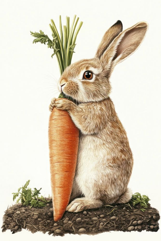 Rabbit carrot animal bunny.