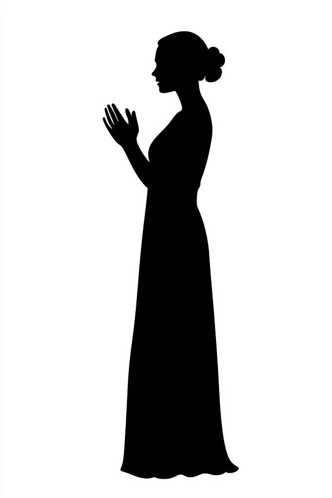 Person Clapping silhouette person dress.