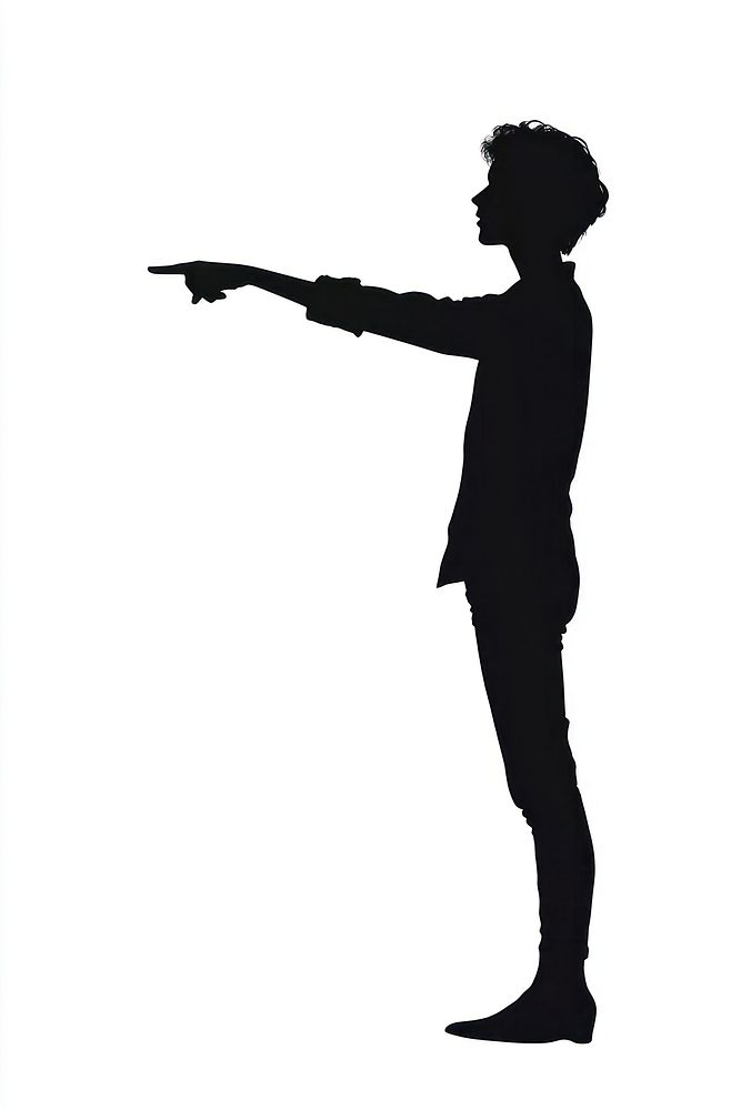 Person Pointing silhouette pointing person.