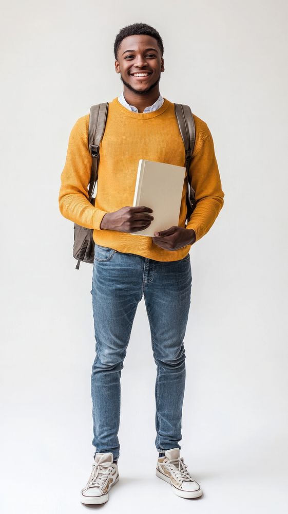 Student sneakers backpack sweater.