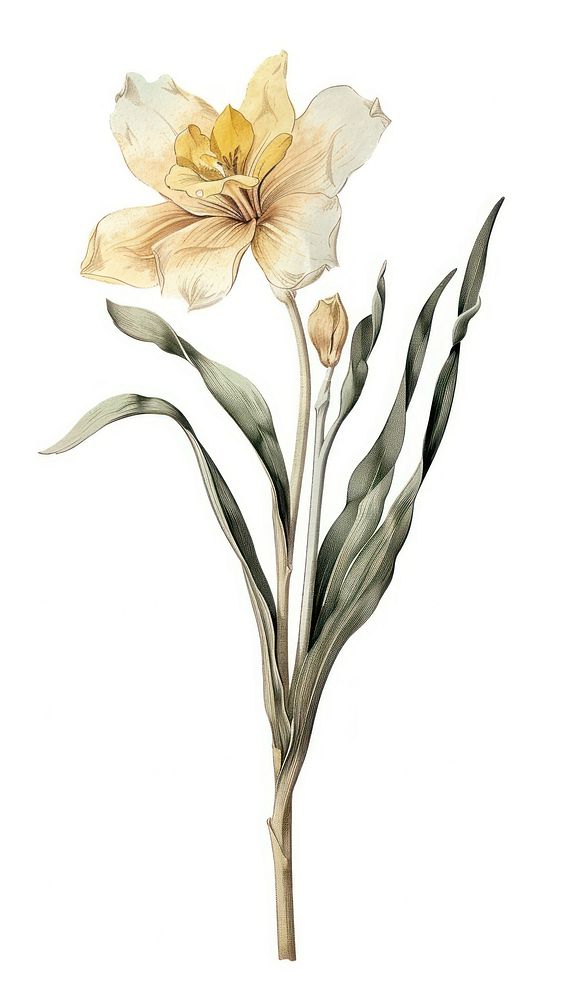 Wild flower art illustration botanical.