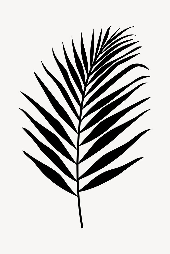 Minimalist black palm silhouette vector