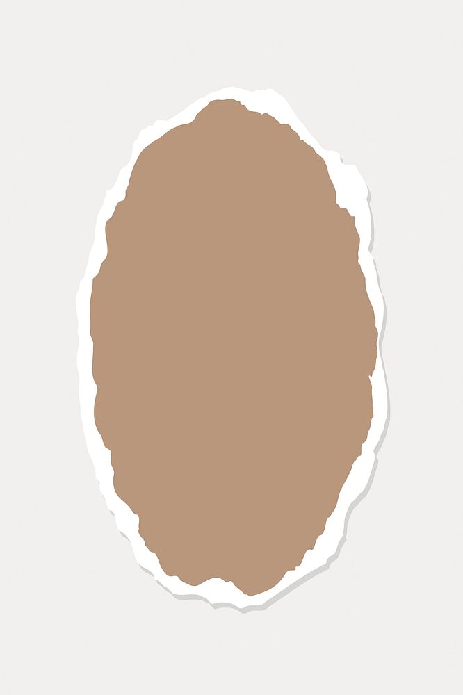 Abstract brown oval shape on a light background, element vector